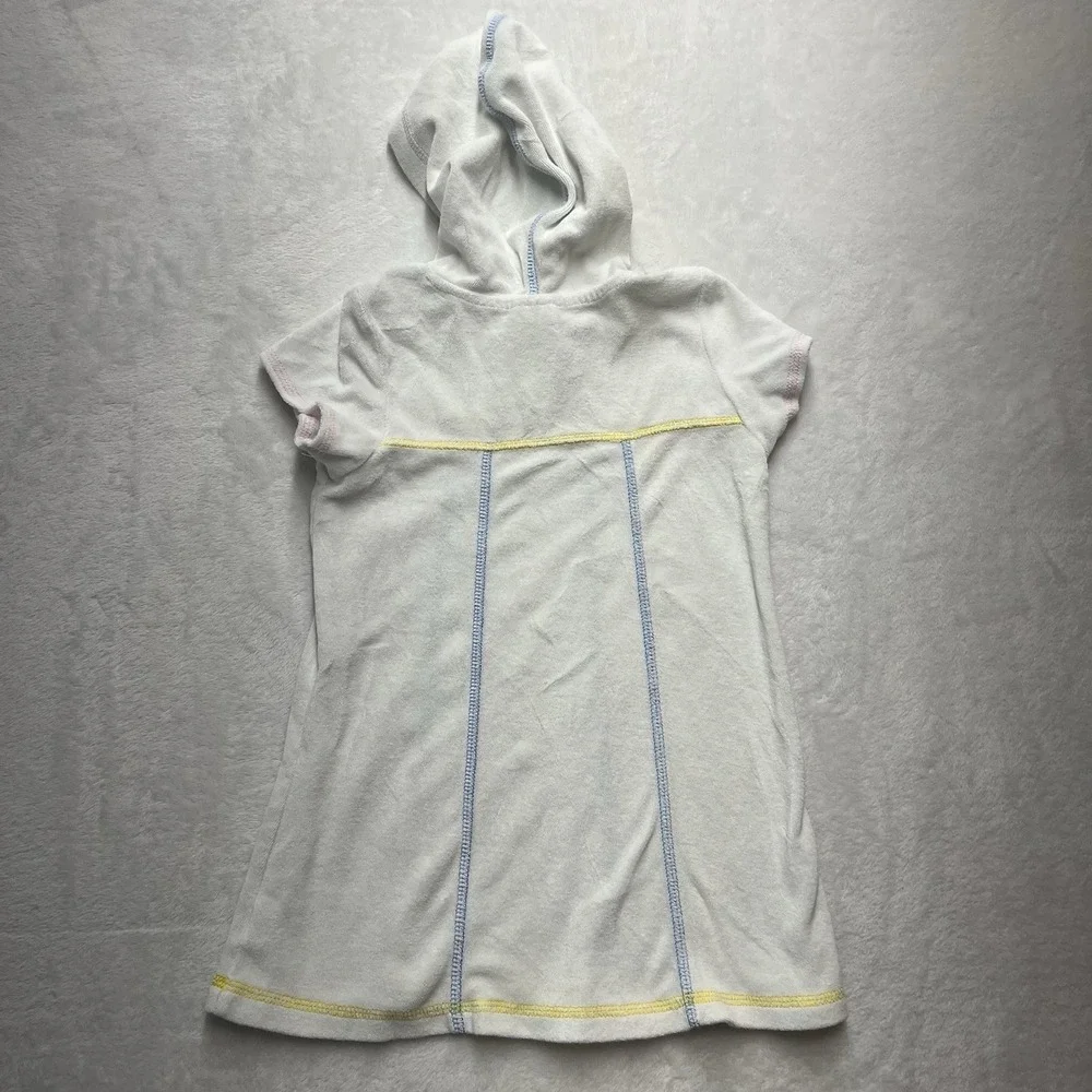 Hanna Andersson‎ Terry Cloth Hooded Swim Cover Girls 90/ 3T White Pool Summer